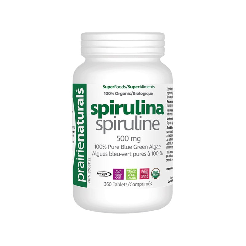 Organic Spirulina - 500mg - 360 Tablets