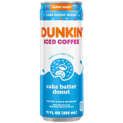 Dunkin' Iced Coffee - Cake Batter Donut