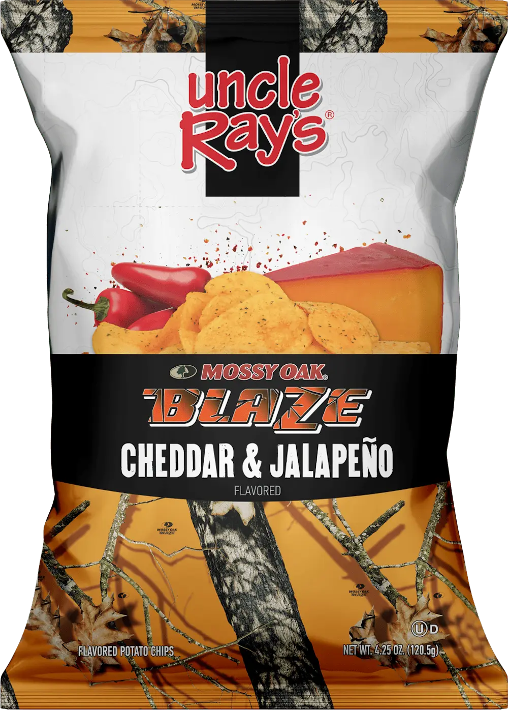 Uncle Ray's Mossy Oak Blaze and Cheddar Chips