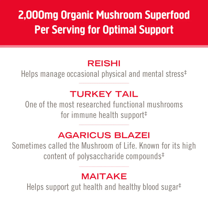 Immune Defense Mushroom Capsules - 25 Servings - BB/04/25