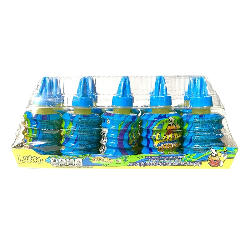 Lucas Gusano Blue Sour Liquid Candy
