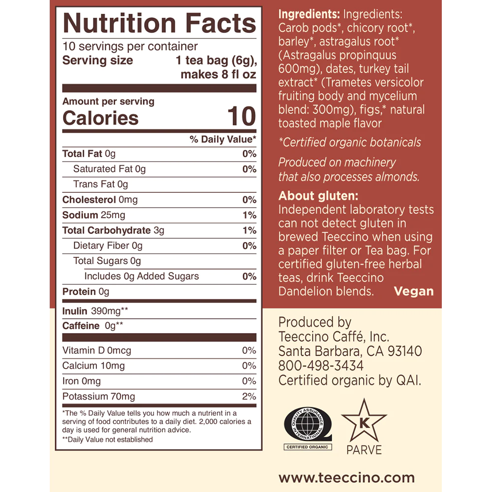 Teecino Turkey Tail Astragalus Tea