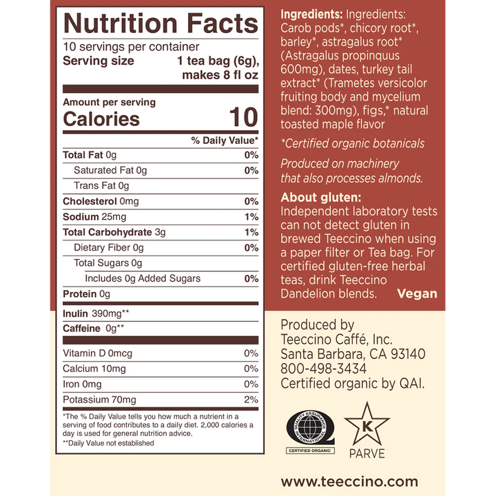 Teecino Turkey Tail Astragalus Tea