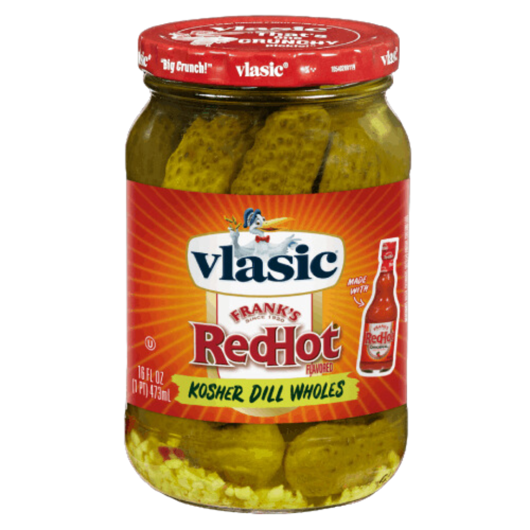 Vlasic Franks Redhot Kosher Dill Wholes