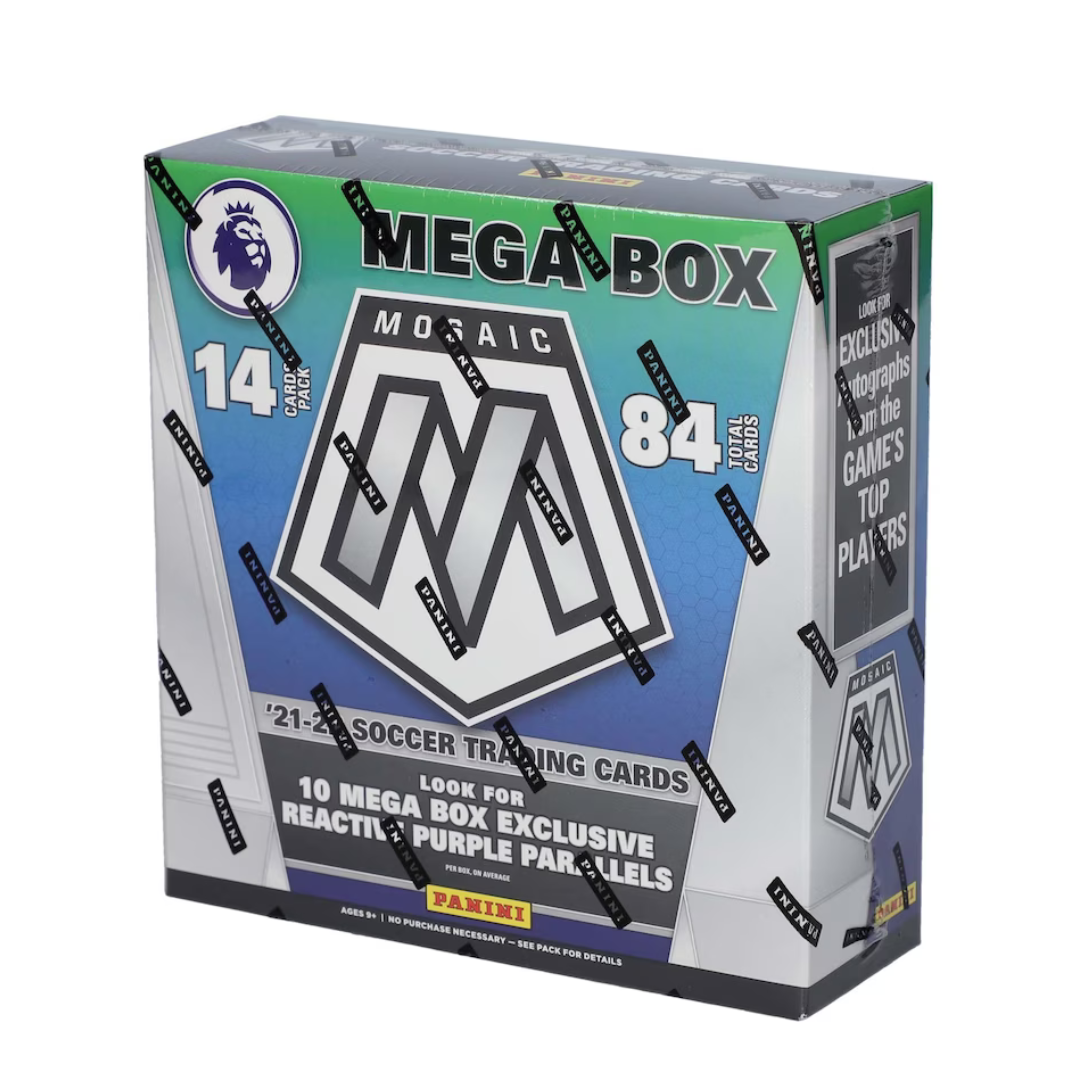 2021-22 Panini Mosaic Soccer Mega Box – Curly's Sports & Supplements