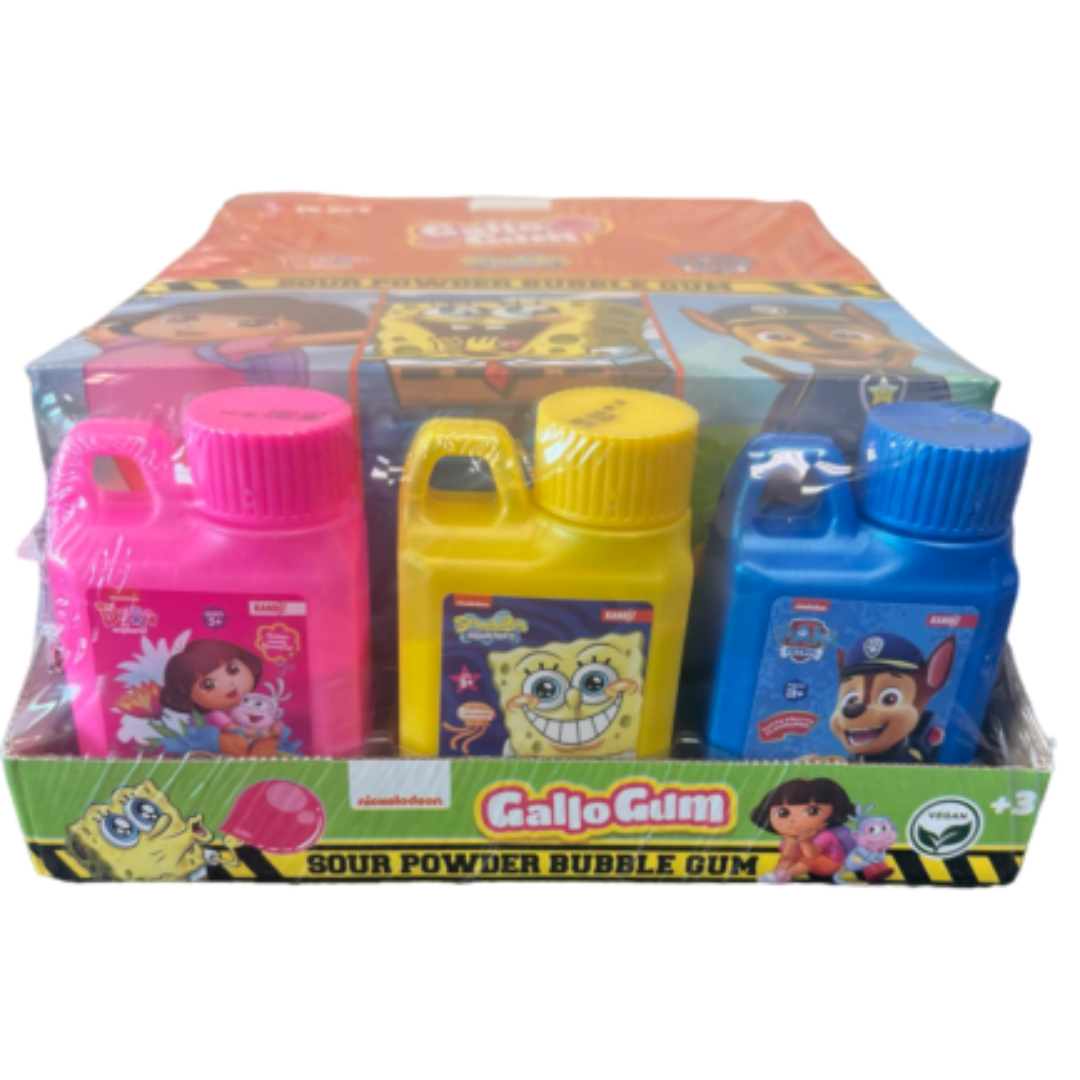 Vesta Nickleodeon Gallo Gum- Sour Powder Bubble Gum