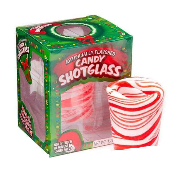 Candy Cane Shot Glass
