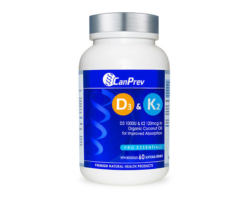 CanPrev Vitamin D3 & K2 - 60 Capsules