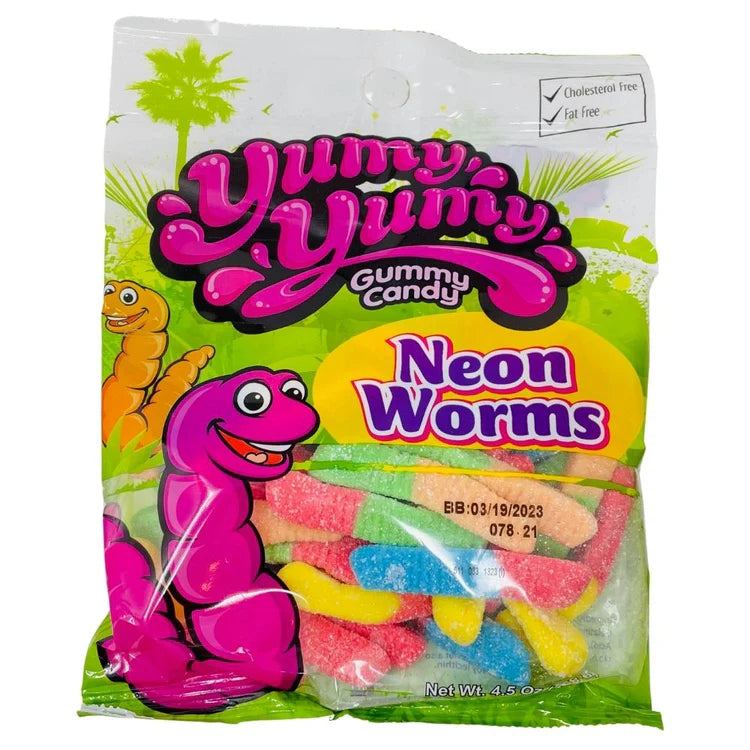 Yumy Yumy Sour Neon Worms