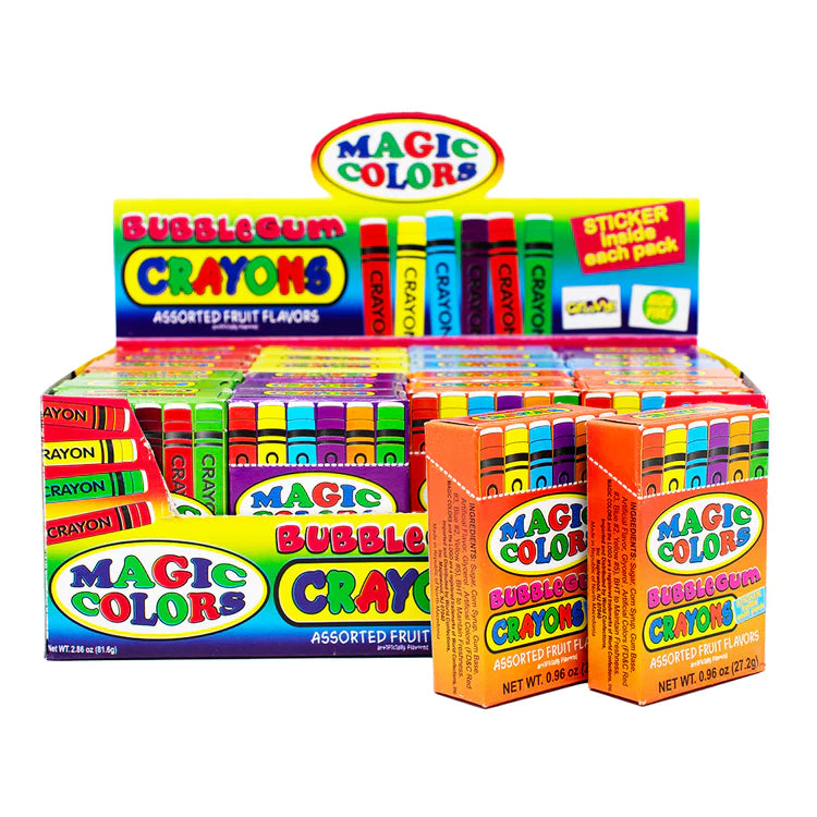 Worlds Magic Colours Bubble Gum Crayons