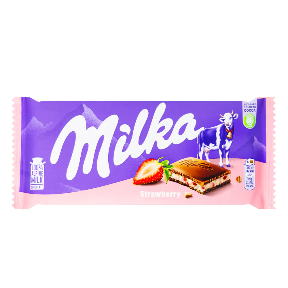 Milka Strawberry Chocolate Bar