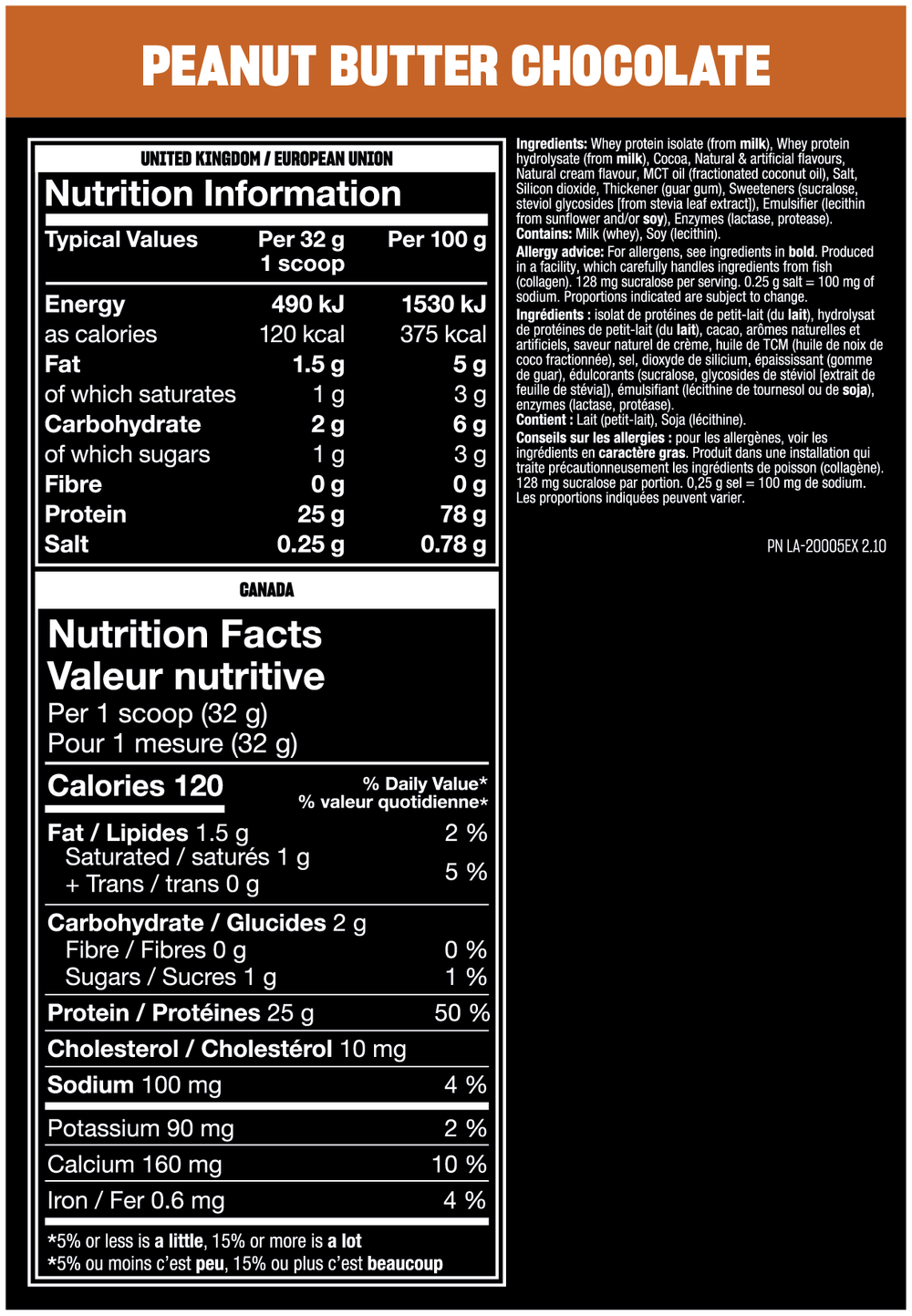 Mutant Hardcore ISO - 727 g (1.6 lb) — Peanut Butter Chocolate Flavour