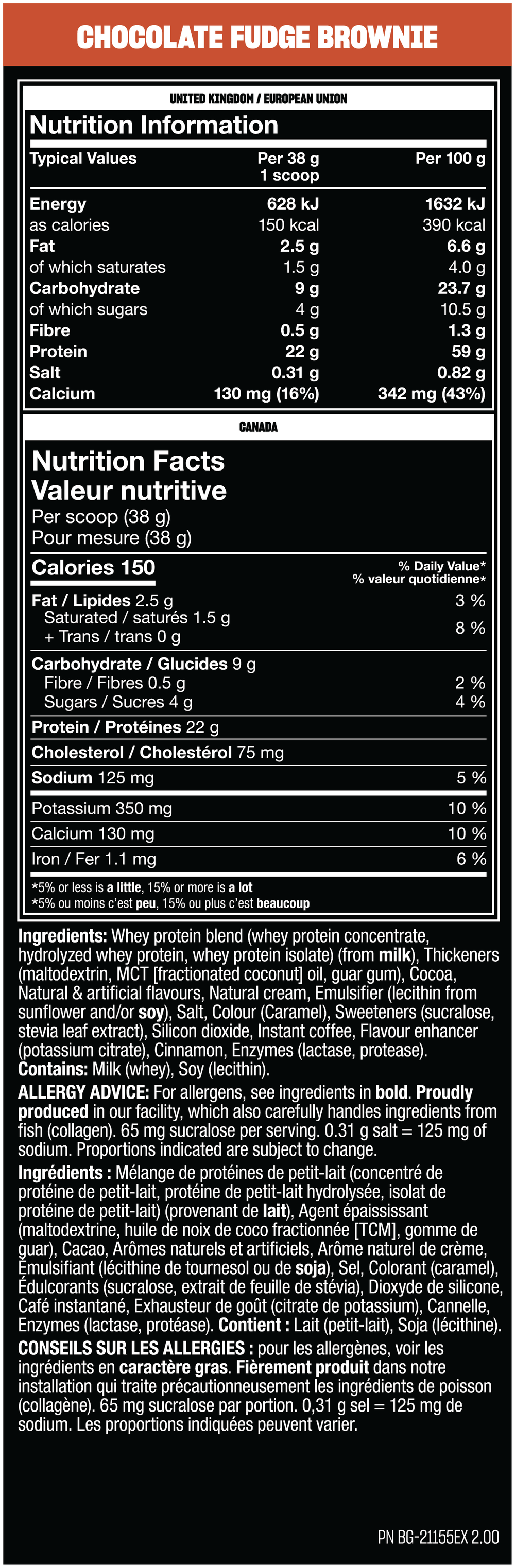 Mutant Whey — Chocolate Fudge Brownie / 4.54 kg (10 lb)