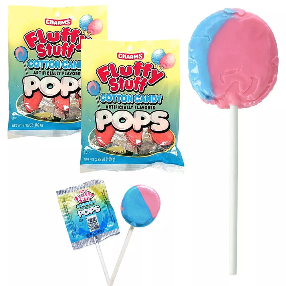 Charms Fluffy Stuff Cotton Candy Pops