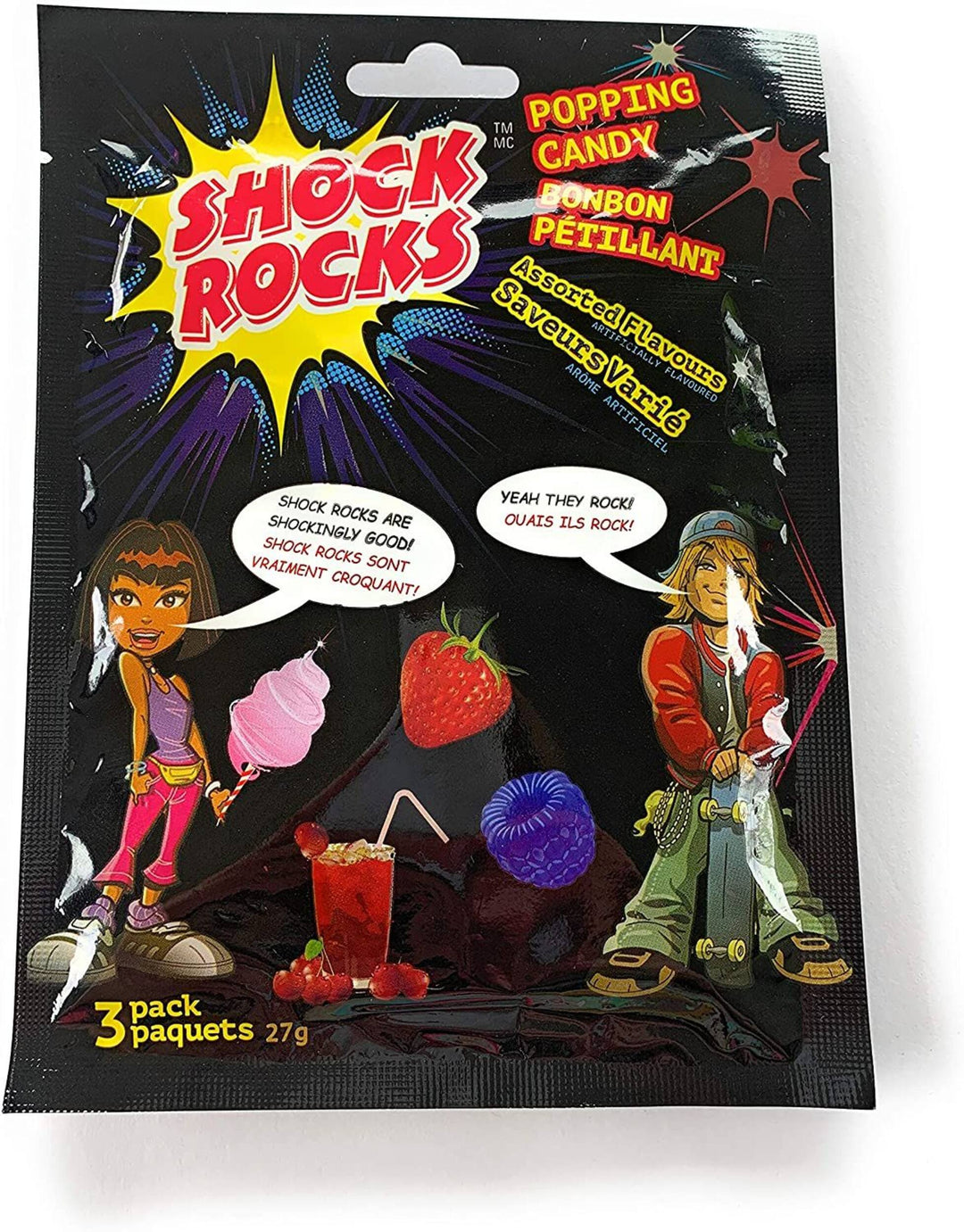 Shock Rocks Assorted Popping Candy - 27g