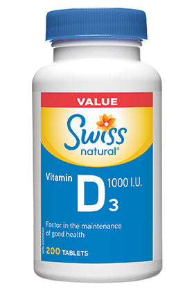 Swiss Natural Vitamin D3 - 30 Tablets
