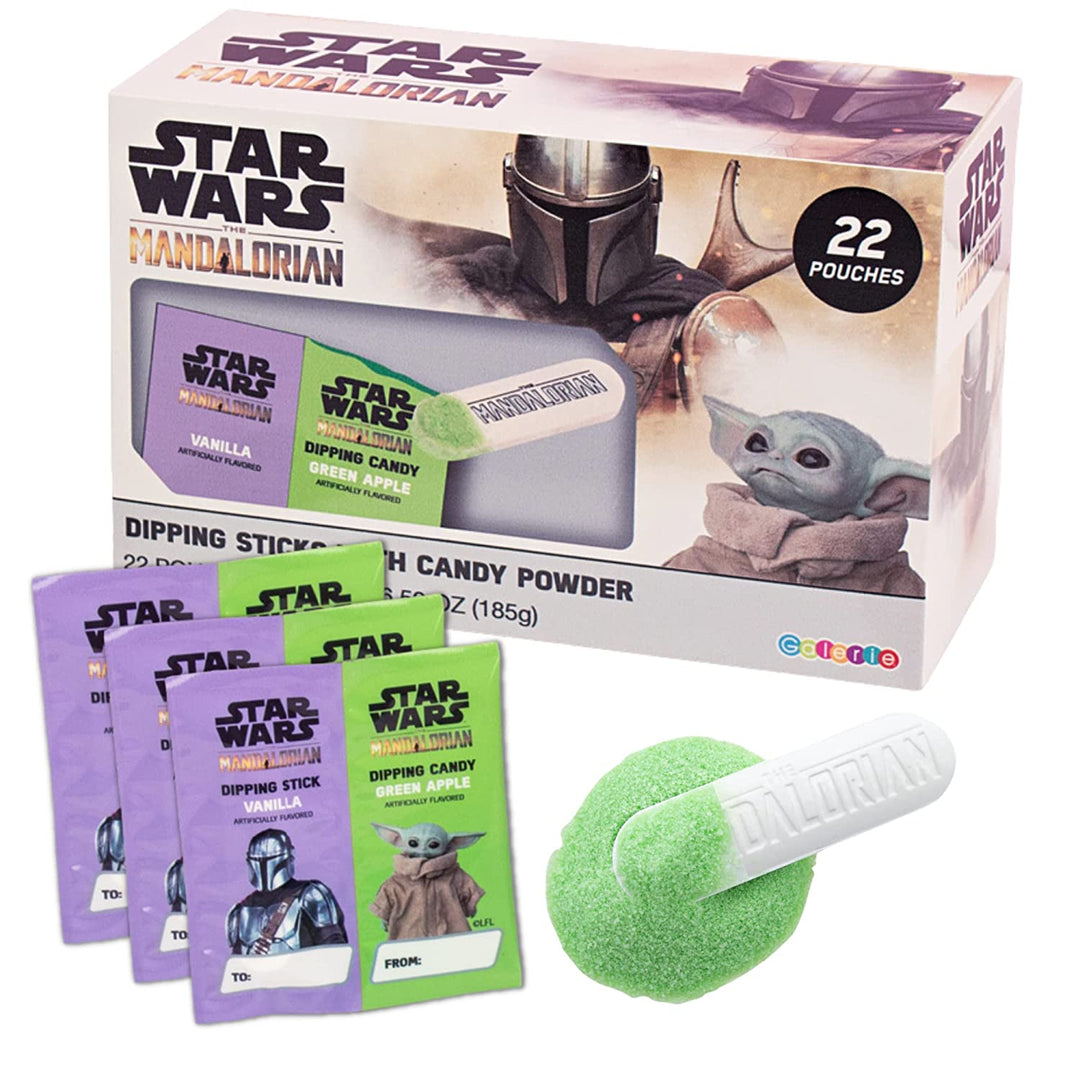 Star Wars Lick & Dip Mandalorian Dipping Sticks with Candy Powder