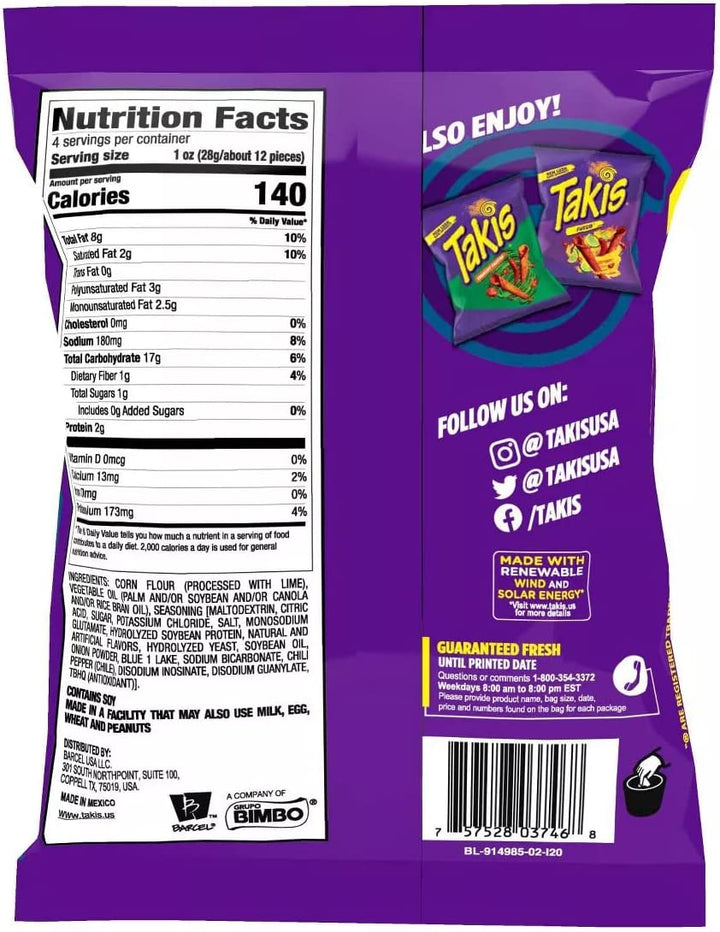 Takis Blue Heat Tortilla Chips