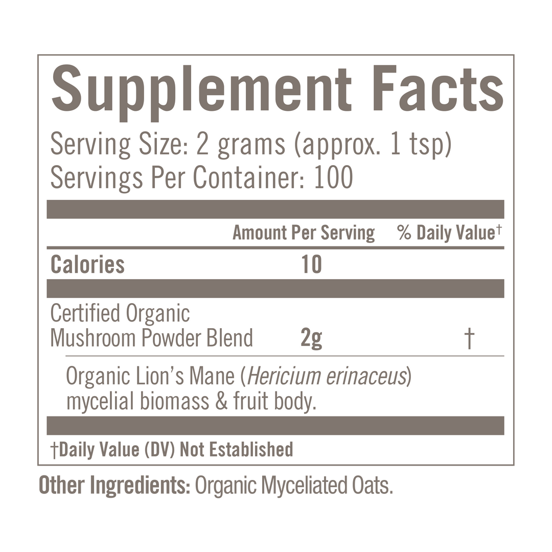 Lion's Mane - Organic Mushroom Superfood - 60g