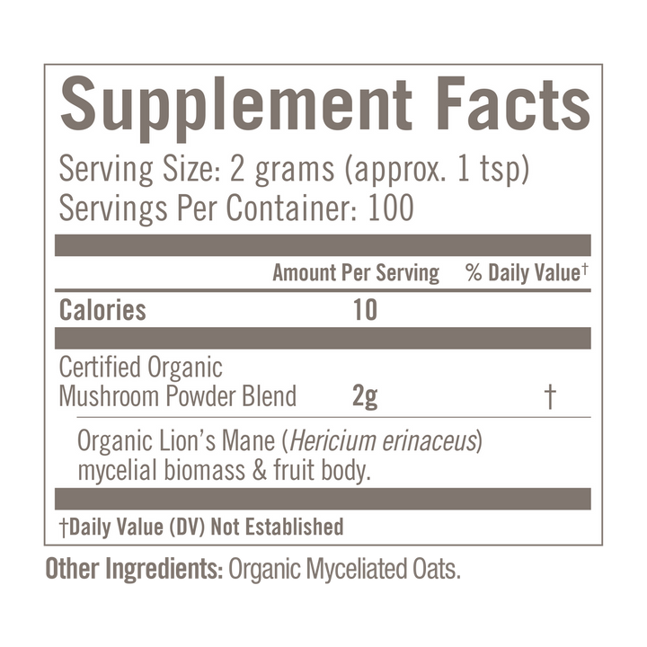 Lion's Mane - Organic Mushroom Superfood - 60g