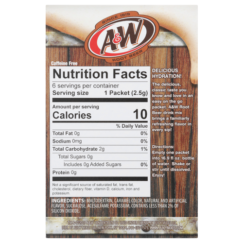A&W Singles To Go Sugar Free Root Beer Drink Mix - alternate product image