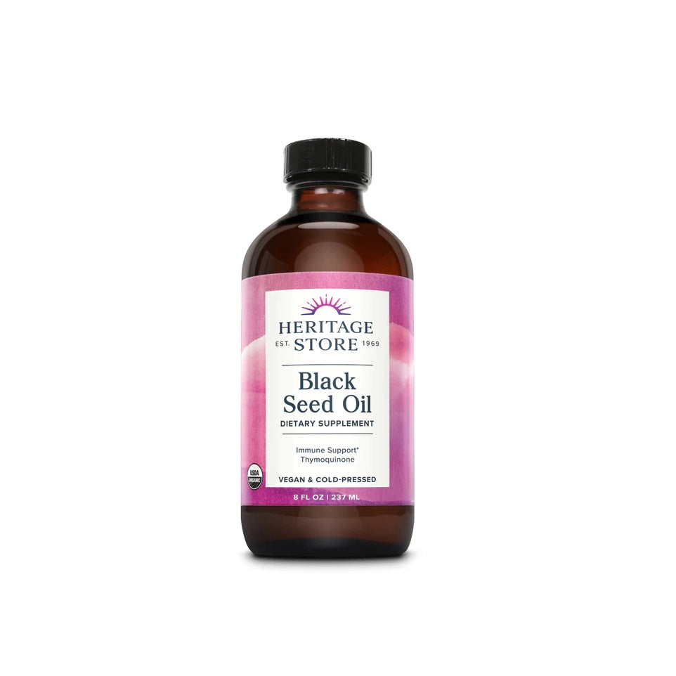 Heritage Store Black Seed Oil (Organic) - 240ml — bottle front