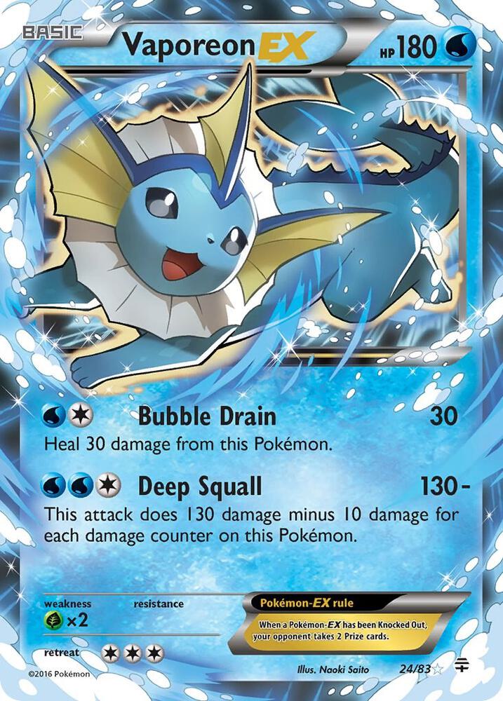 Vaporeon EX #24 — Generations [HP]