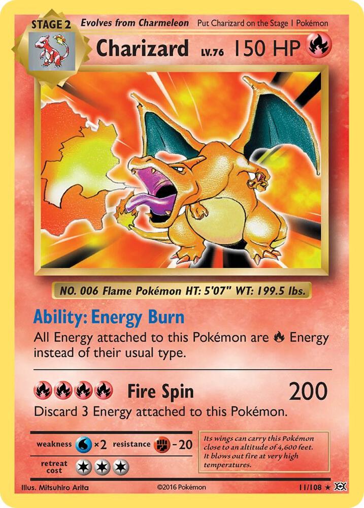 Charizard #11/108 — Evolutions [CGC 9]