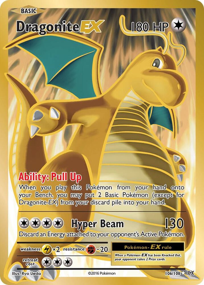 Dragonite EX (Full Art) #106/108 — Evolutions [LP]