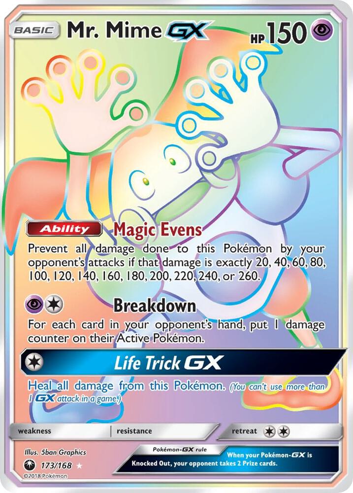 Mr. Mime GX (Secret) #173 — Celestial Storm [PSA 9]