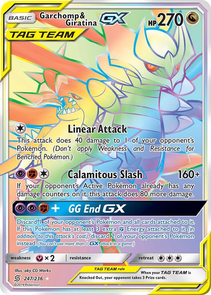 Garchomp & Giratina GX (Secret) #247/236 — Unified Minds [NM]