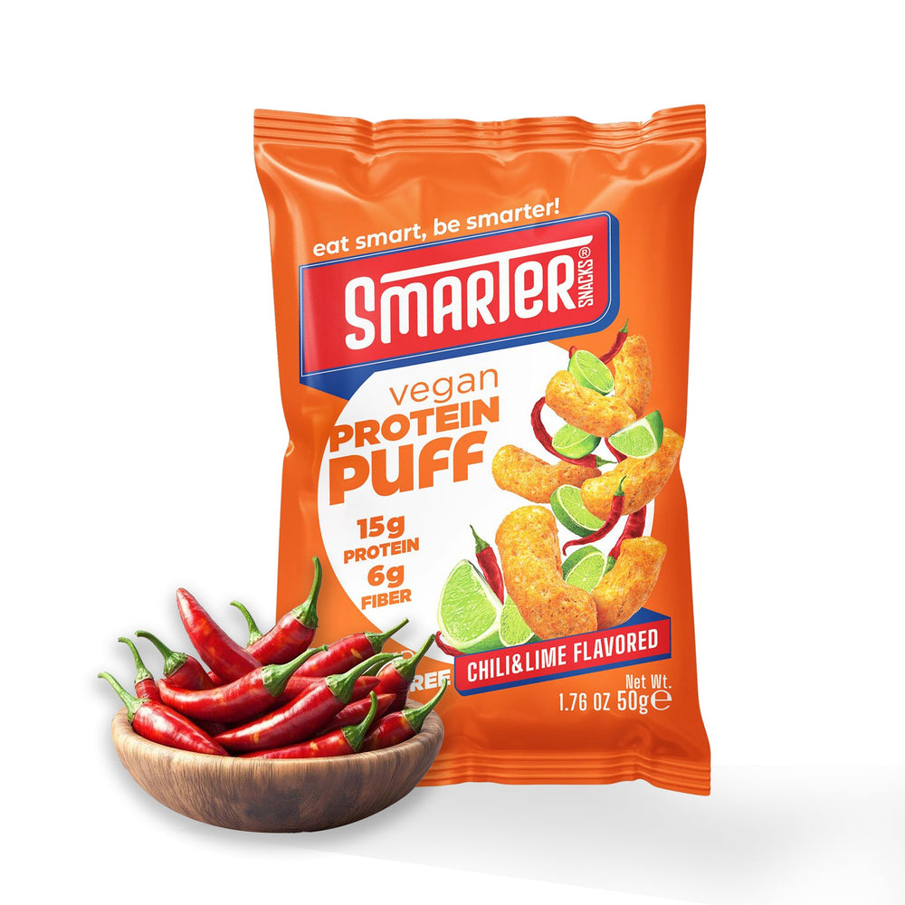 Smarter Snacks Vegan Protein Puffs Chili and Lime 50g