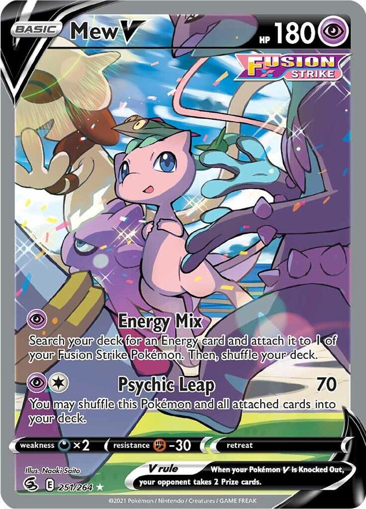 Mew V (Alternate Full Art) #251/264 — Fusion Strike [PSA 10]