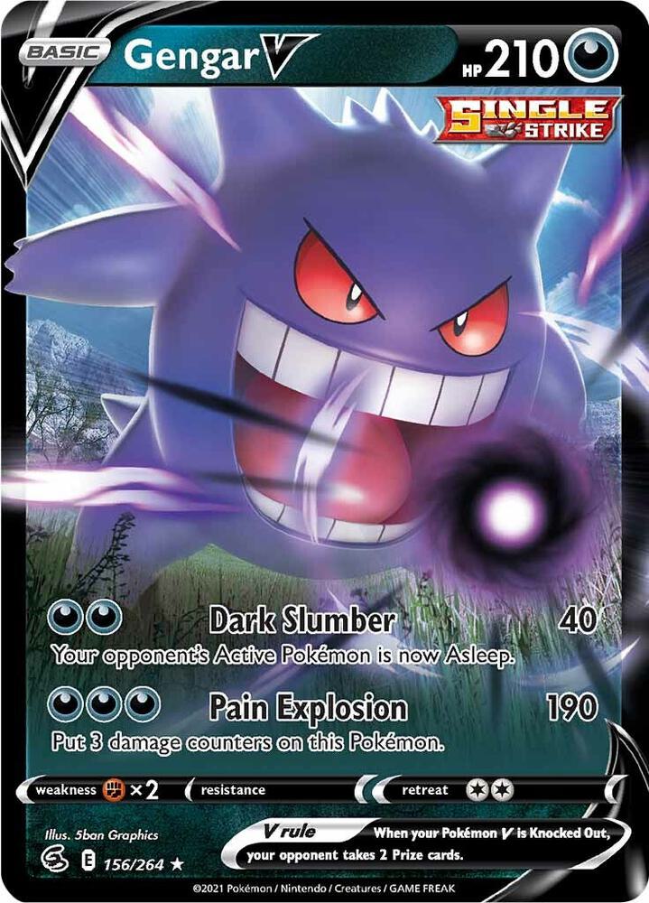 Gengar V #156/264 — Fusion Strike [NM]