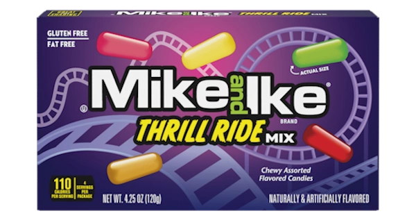 Mike and Ike Thrill Ride Mix Theater Box 4.25 oz