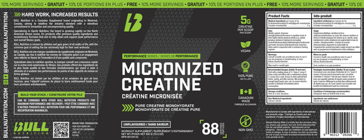 Creatine - Micronized Monohydrate 440g - 88 Servings