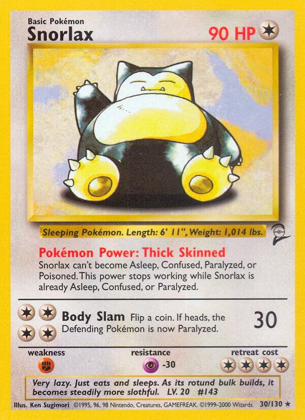 Snorlax #30 — Base Set 2 [MP]