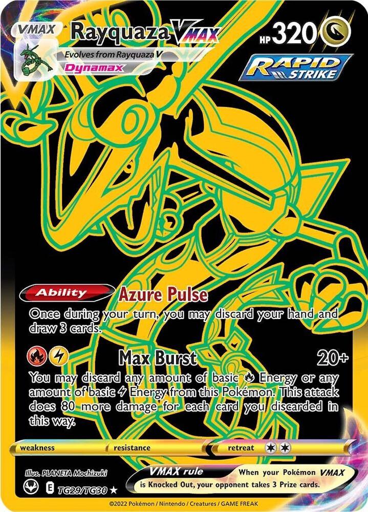 Rayquaza VMAX (Secret) #TG29/TG30 — Silver Tempest Trainer Gallery [NM]