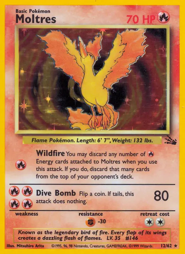Moltres (12) #12 — Fossil [HP]