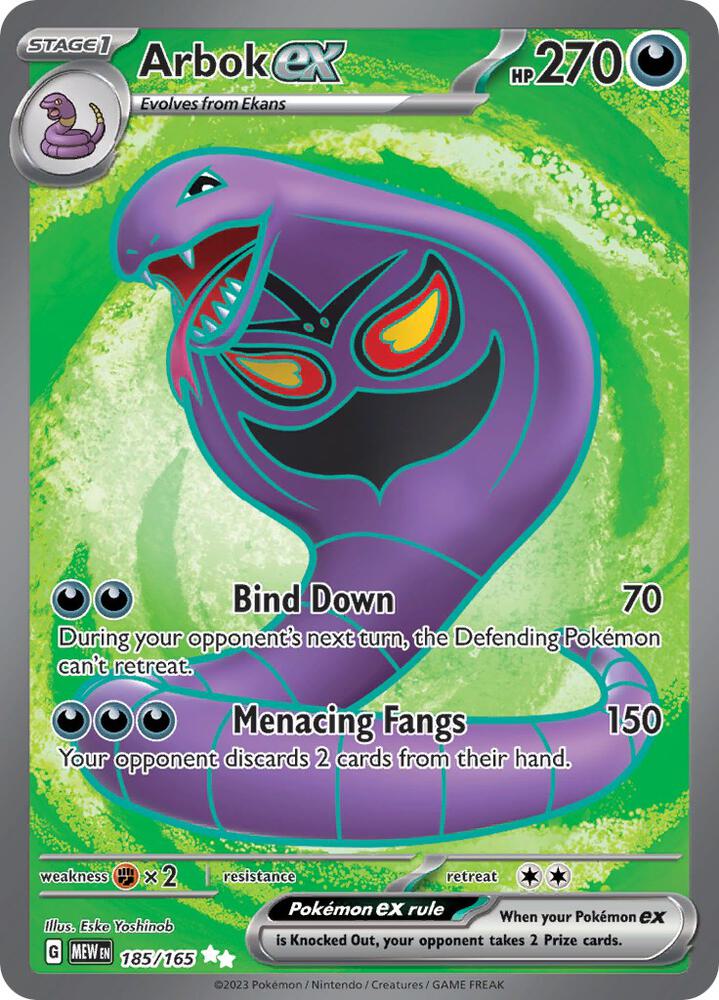 Arbok ex #185/165 — SV: 151 [NM]