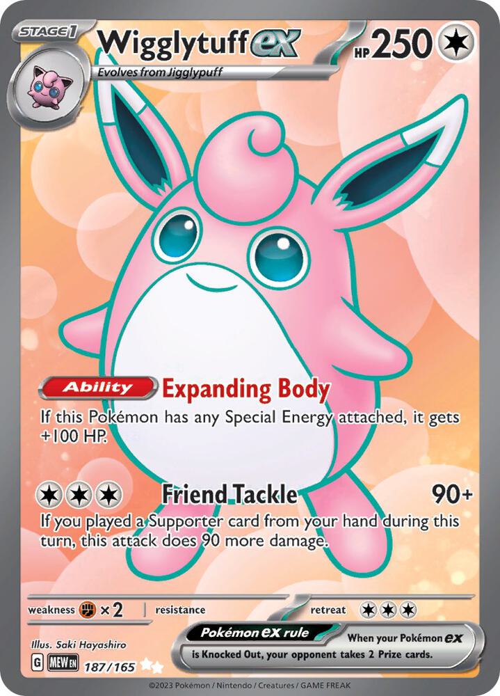 Wigglytuff ex #187/165 — SV: 151 [NM]