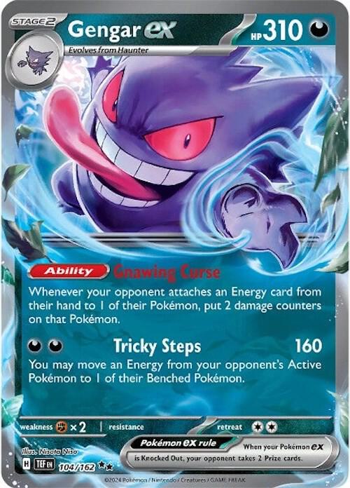 Gengar ex #104/162 — Temporal Forces [NM]