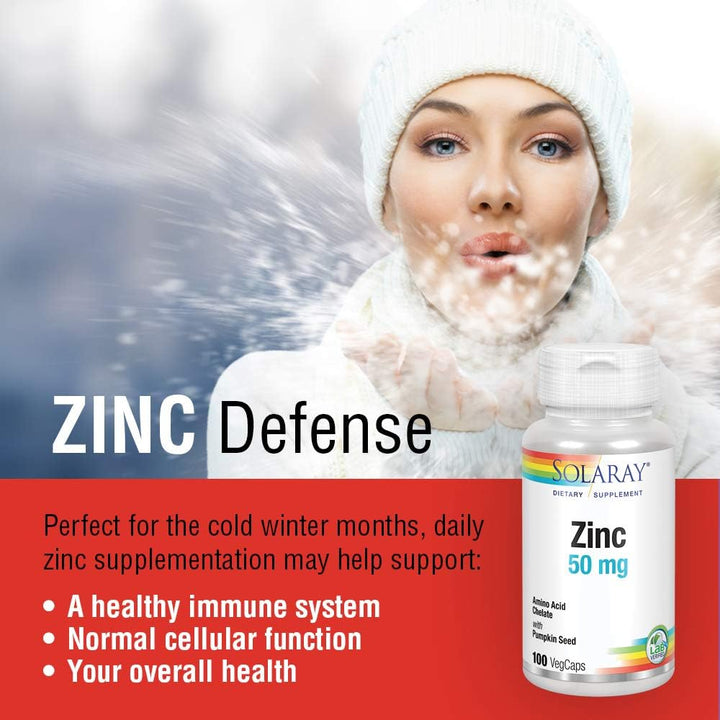 Zinc - 50mg - 100 capsules