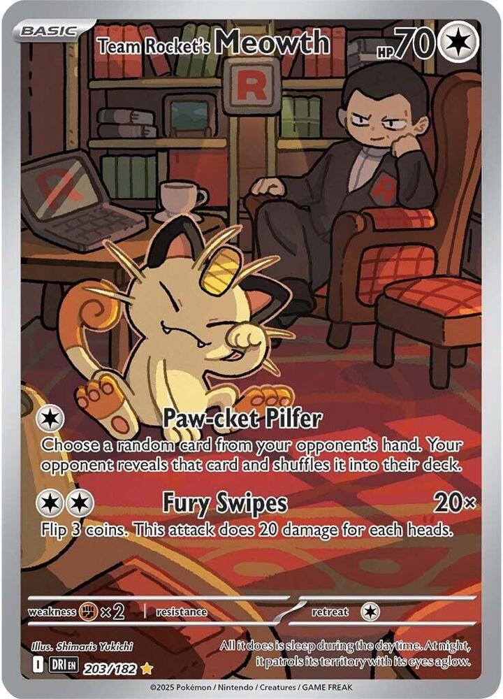 Team Rocket's Meowth #203/182 — Destined Rivals [NM]