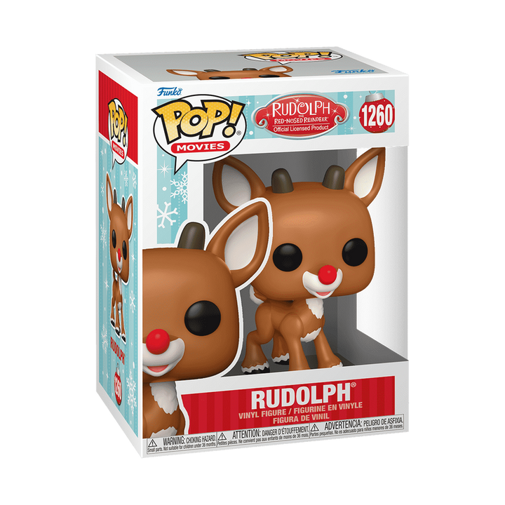 Curly's Funko source-backed package primary - Funko POP! - Rudolph the Red Nosed Reindeer - Rudolph [MED-127-8346866057382:official_funko_64342_boxed_image]