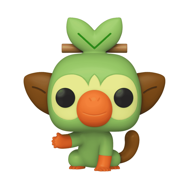 Curly's Funko source-backed figure secondary - Funko POP! - Pokemon - Grookey [MED-123-8020453982374:official_funko_grookey_70585_loose_visual_checked_current_boxed]