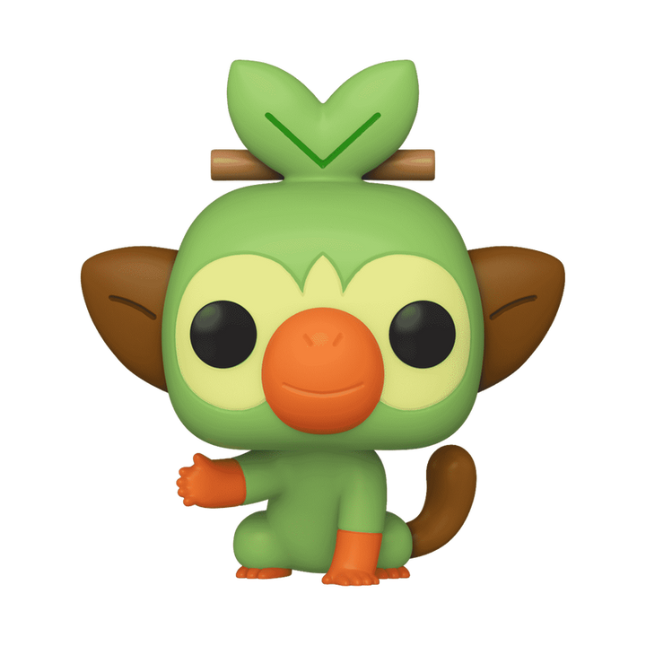 Curly's Funko source-backed figure secondary - Funko POP! - Pokemon - Grookey [MED-123-8020453982374:official_funko_grookey_70585_loose_visual_checked_current_boxed]
