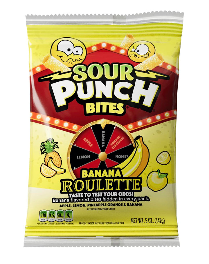 Sour Punch Banana Roulette Chewy Candy