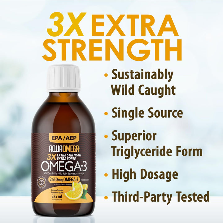 AquaOmega Daily Maintenance 3x Strength Omega-3 Liquid