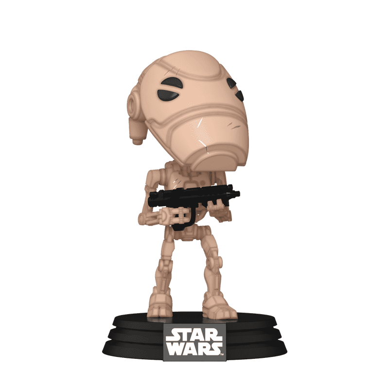 Curly's Funko source-backed figure secondary - Funko POP! - Star Wars - Battle Droid [MED-128-8195230826662:official_funko_76016_loose_image]